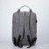 Youth backpack made of textiles, external pocket, gray color