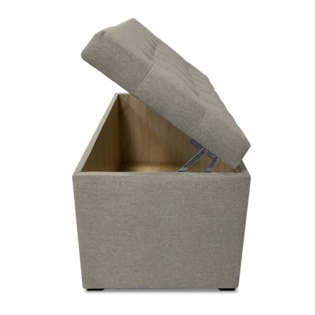 Puff with a lid and weighting, 800 × 400 × 420 mm, Bahama plus mattress, Sand color-5