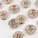 Button, 4 punctures, d = 18 mm, gold color