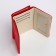 Women's wallet on the button, red color