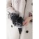 Female gloves, size 7.5, without insulation, black color