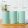 A set of accessories for the bathroom "Nature", 3 items (dispenser 400 ml, 2 cups, on a stand), mint color