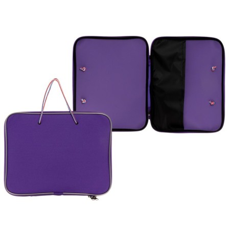 Folder with handles textile A4, 340 x 260 x 20 mm, "Office" 1Sh42 "Lux", inner pocket, purple
