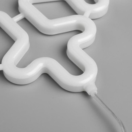 LED figure "Snowflake" 30 cm, plastic, 220 V, glow of white-3
