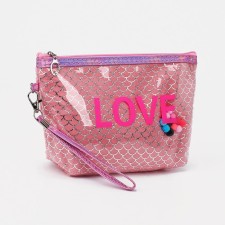 Lightning cosmetic bag, pink color