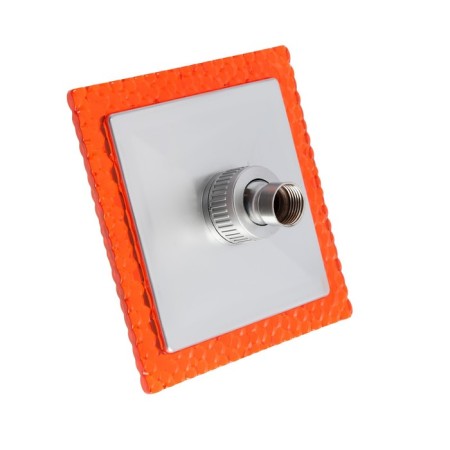 Stationary watering can, square z0152, 15x15 cm, 1 mode, plastic, orange/chrome color-3