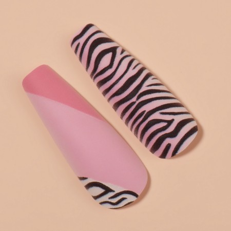 Pavers Zebra, 12 pcs, with adhesive plates, ballerina shape, multi -colored-3