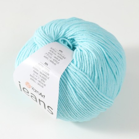 Yarn "jeans" 55% cotton, 45% acrylic 160m/50g (76 St. Biryuzov.)-2