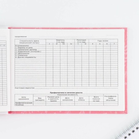 Medical card in a solid cover Form No. 112/U "Pink", 80 liters-5