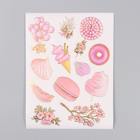 Photo album 25 sheets (stickers+rings) "Sweets. Tenderness" embossing gold 19x27x3 cm-2
