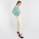 Women's pants Minaku: Green Trend Milk Color, Rr. 42
