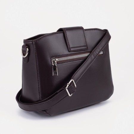 Cross-Bodi bag, lightning department, external pocket, brown color-1
