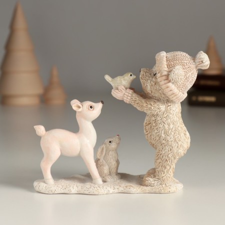 Souvenir Polystone "Dating of Forest Friends" 12x4.5x9.5 cm-3