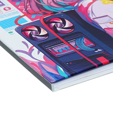 Universal diary for grades 1-11 anime. Girl on a magazine, hard cover, glossy lamination, 40 sheets-2