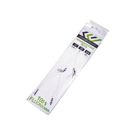 Equipment feeder fluorocarbon asymmetric loop 40cm 2pcs.