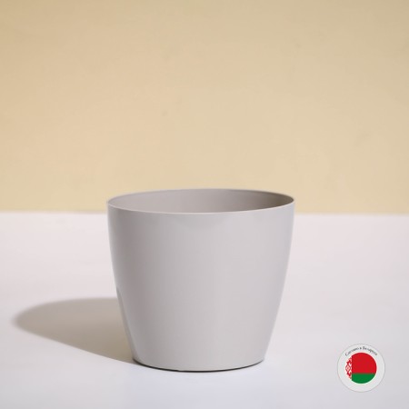 Flower pot, d = 12.5 cm, 1 l, plastic, beige-4