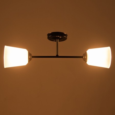 Luer "Ray" (cylinder) 2x15W E27 Model: BR 00245 Black/Transparent-2