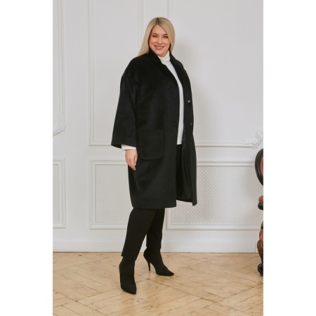 Female coat, size 56, black color-3