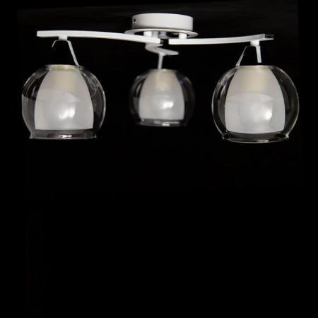Ceiling chandelier Citilux "Christie" CL152130, 44x44x19 cm, 3x75W, E27, white color-8