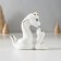 Souvenir Ceramics "Pope Snake and Baby" White with gold 4x9x8 cm