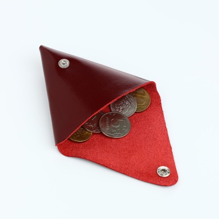 Monetnik on the button, Textura, burgundy color-2