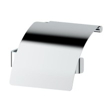 Toilet paper holder with a lid, chrome