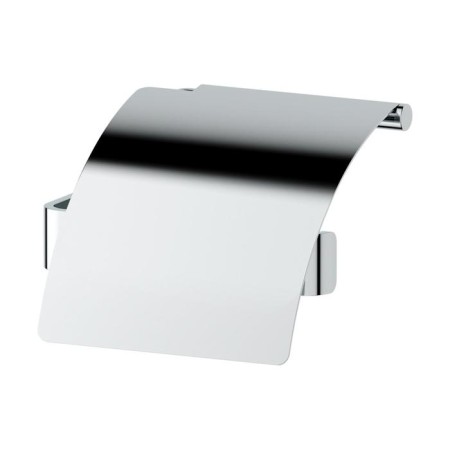 Toilet paper holder with a lid, chrome
