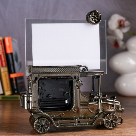 Clock - desktop an alarm clock with a photo frame, di -6 cm dial, 15 x 10 cm, aa-1