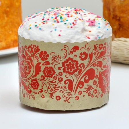 Paper form for the cake "Red Easter" 110 x 85 mm, mix (packing 1900 pcs)