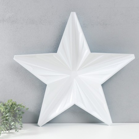 Figure "Star with faces" Big Blue metallic, half, 67.6x64.5 cm-3