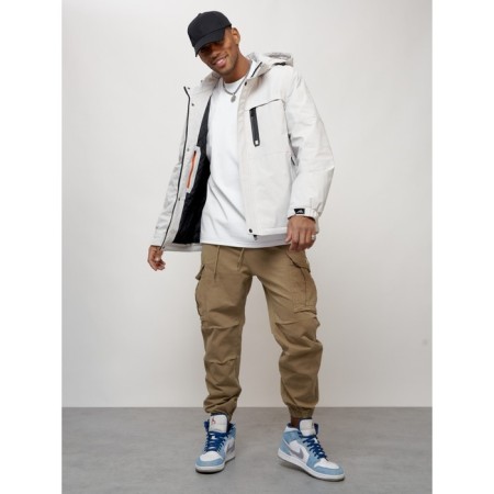 Male spring jacket, size 58, light gray color-13