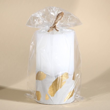 Interior candle white with concrete (Potal), 12.5 x 7 cm-2