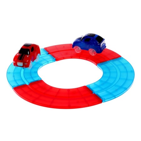 Magnetic designer "Magic track", the machine drives from batteries, 72 parts-1