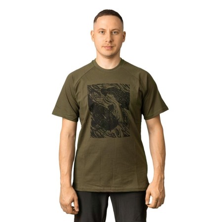 Grayling Catfish T -shirt, Khaki color, cotton fabric, size m
