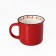 Porcelain share mug "New Year's mood", 380 ml, red color