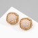 Earrings with pearls "atmosphere" beads, white color in gold