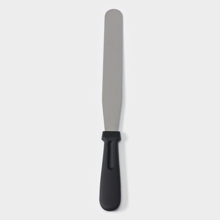 A blade-tank with a plastic handle, straight, 32 cm, working part 20 cm, black color-1