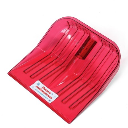 Polycarbonate shovels, 430 × 420 mm, without a bar, with a tuleyka under the stalk, red-6