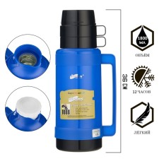 Thermos 1.8 l, with a glass flask, 12 x 36 cm, blue