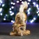 New Year's figure "Squirrel on a branch" Gold, 7x13x16cm