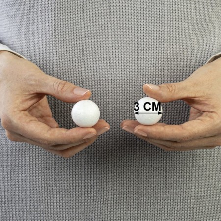Foam blanks for creativity "Balls" 3 cm set 10 pcs-3
