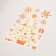 Plastic sticker "Lace Christmas tree with gifts" golden red 17x27 cm