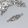 Connector Metal for creativity 2 ears "branch" silver (A17768) 3.5x1.1 cm