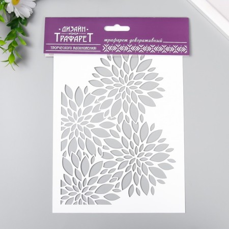 Stencil "Flowers" 24x16 cm-2