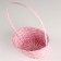 Wicker basket, 21x15x10xh38cm, pink, bamboo