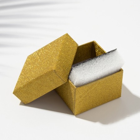 Gift box for earrings/ring "Shine", 5 × 5, color gold-3