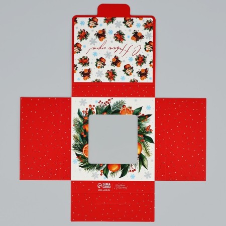 Chocolate box "New Year's sweets", with a window, 10.2 x 1.4 x 10.2 cm, New Year-4