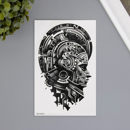 Tattoo on the body Black "Ethno Man" 12.3x19 cm