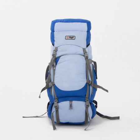 Tourist backpack, TAIF, 65 liters, cord department, 2 outer pockets, 2 side pockets, blue color