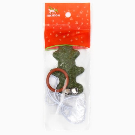 Toy - teaser for cats from cat mint "Fish -Young", with a ring on a finger, 8.5 cm-4
